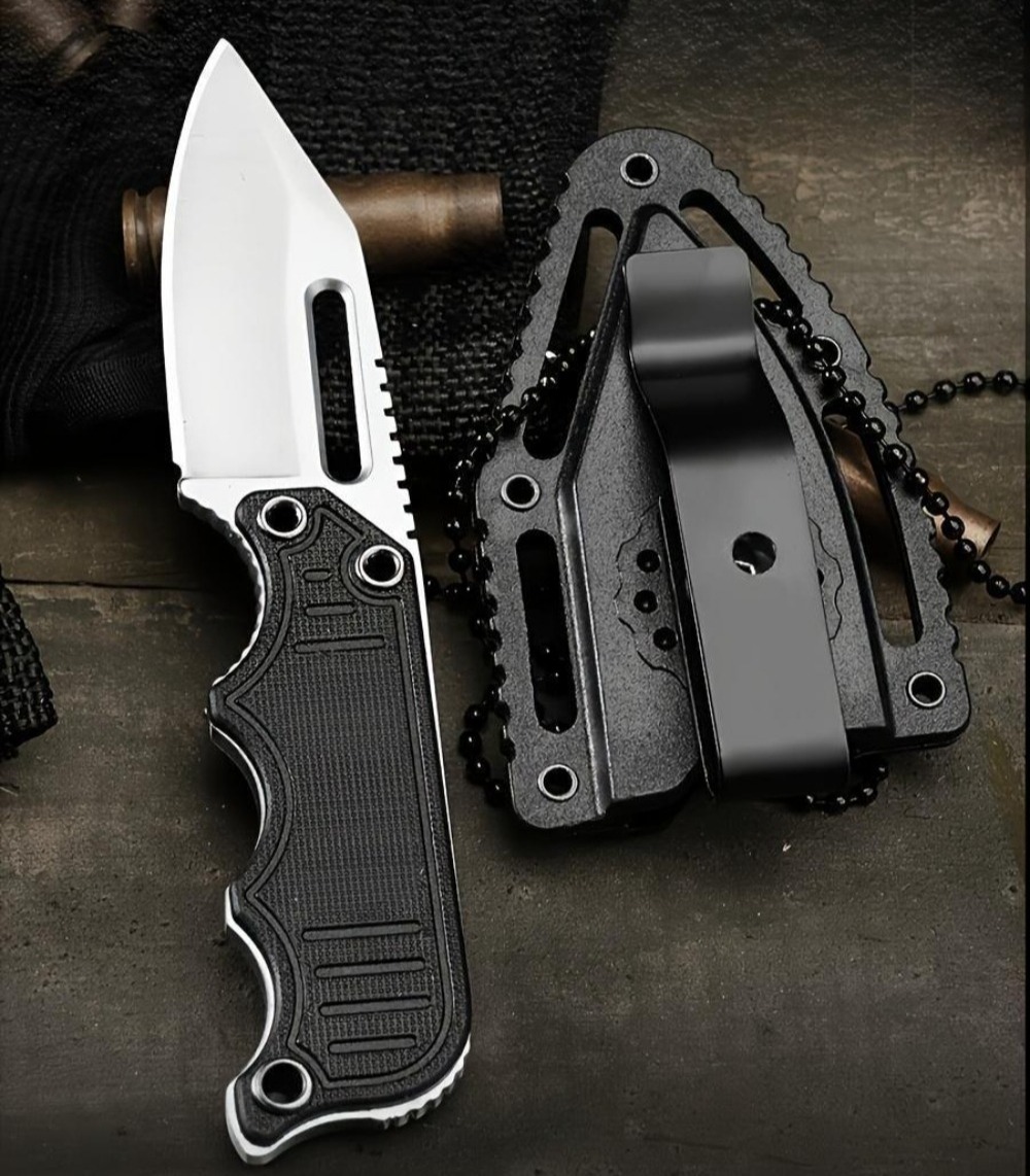 Edc Fixed Blade Deep Carry - Portable Neck Knife with Kydex Sheath