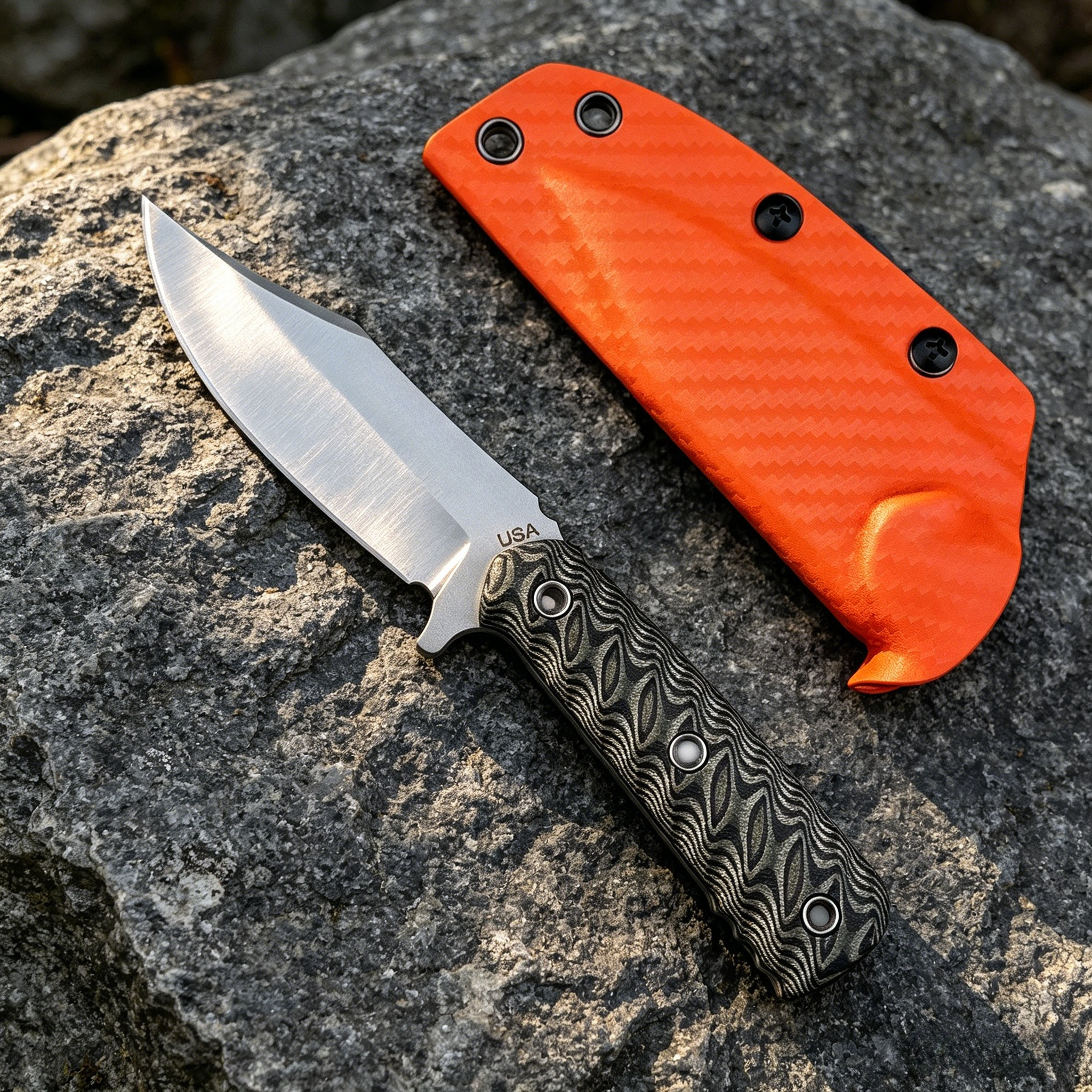 Edc Fixed Blade Deep Carry - Fixed-Blade Knife with 8Cr14Mov Steel and