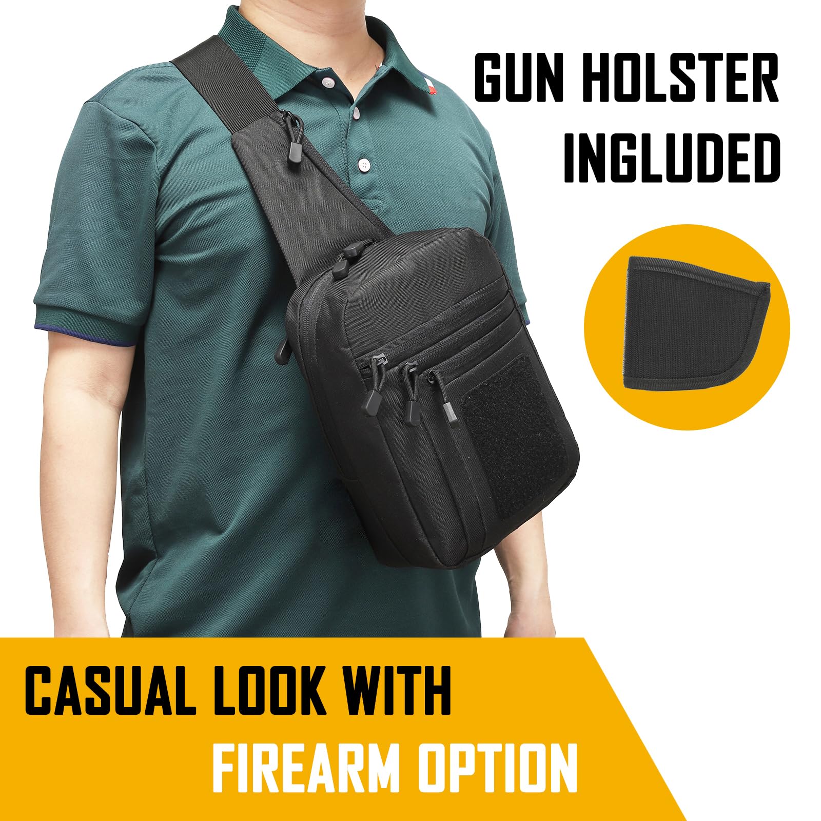 Concealed Carry Crossbody Bag  - Edc Carry For Men บทวิจารณ์และราคา