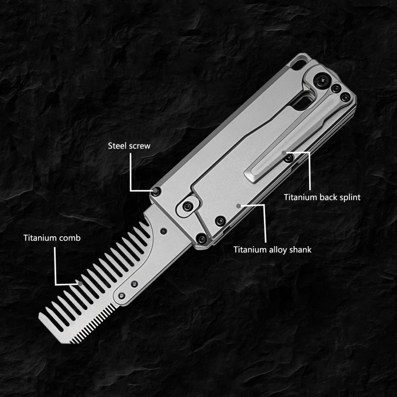 Titanium Alloy Folding Comb Re - Comb Pocket Titanium บทวิจารณ์และราคา
