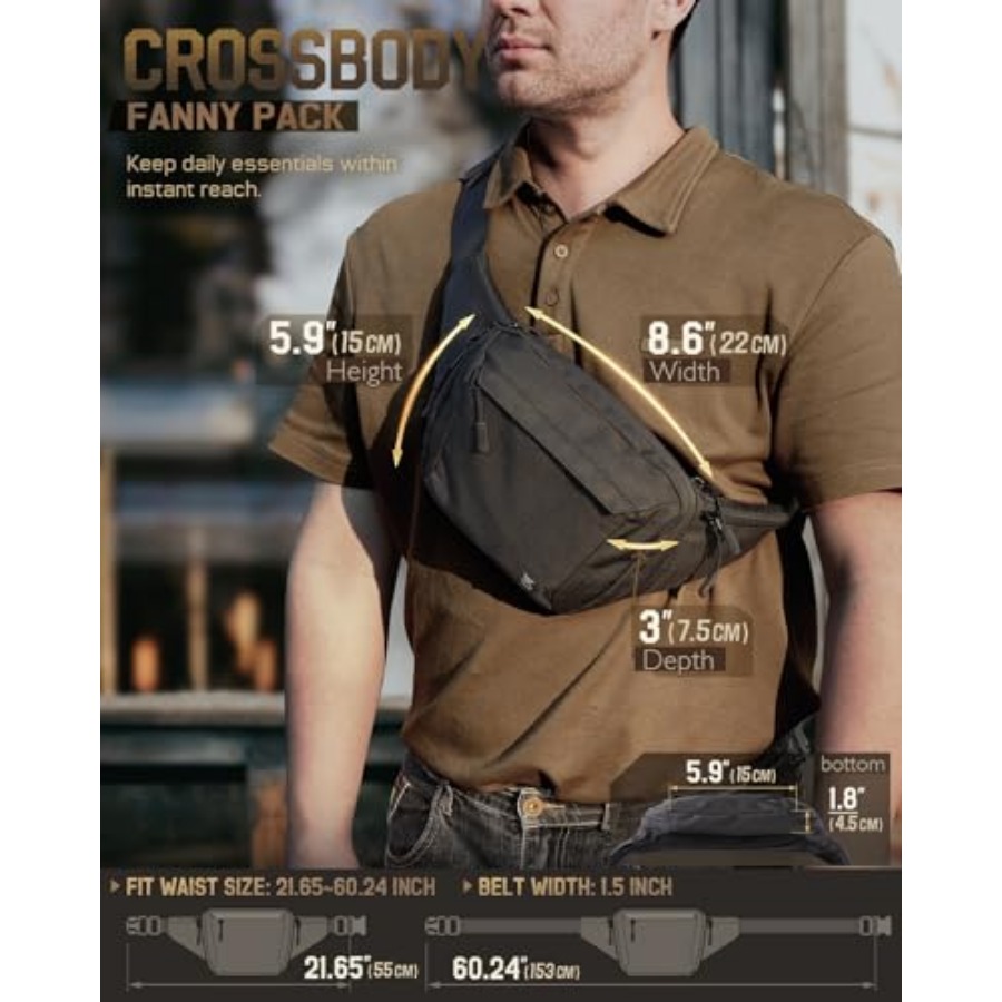Tactical Concealed Carry Fanny - Edc Carry For Men บทวิจารณ์และราคา