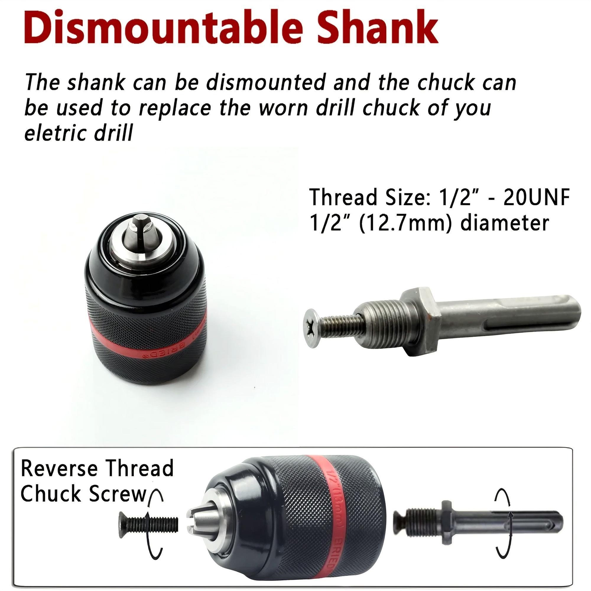 4Pcs 2-13mm Keyless Metal Dril - Micro Screwdriver Kit บทวิจารณ์และราคา