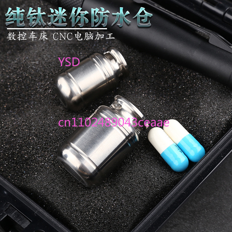 Mini Titanium Waterproof Pill  - Edc Pill Carry บทวิจารณ์และราคา