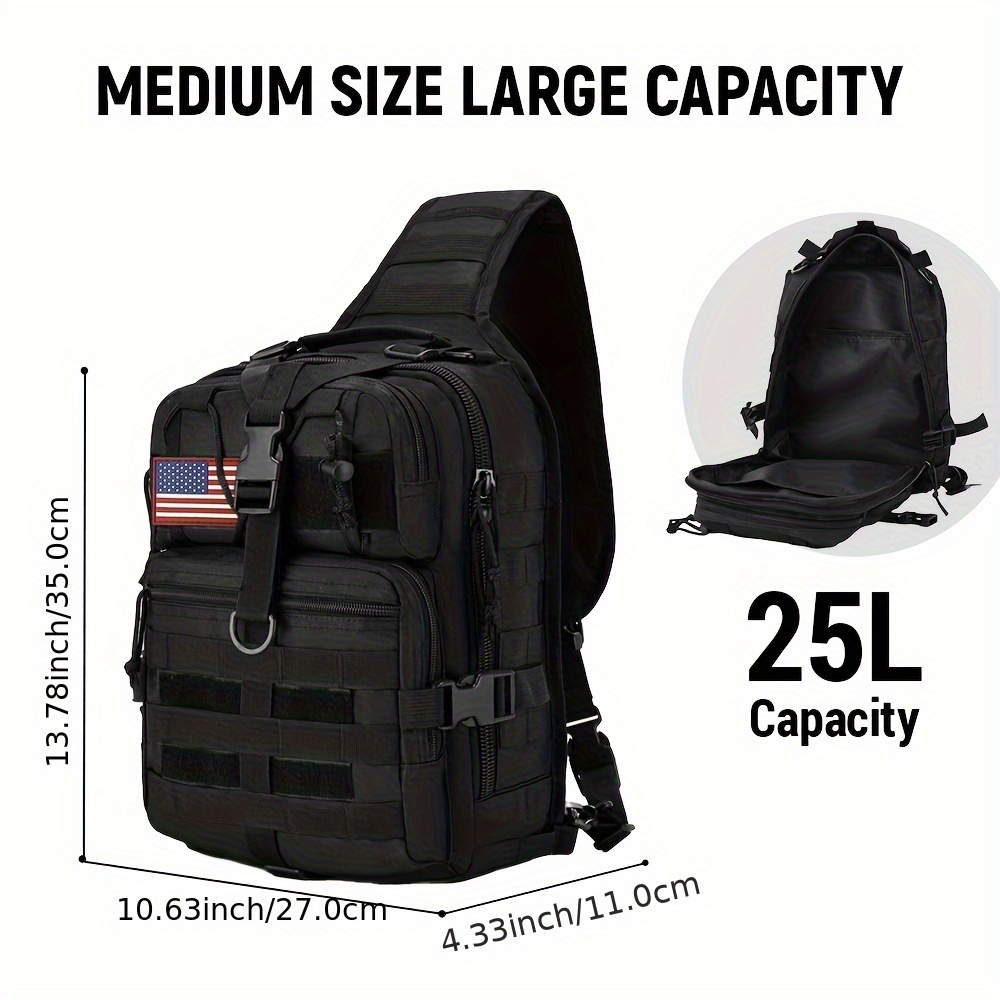 1pc 6.6gal Tactical Sling Back - Edc Everyday Carry Gear บทวิจารณ์และราคา