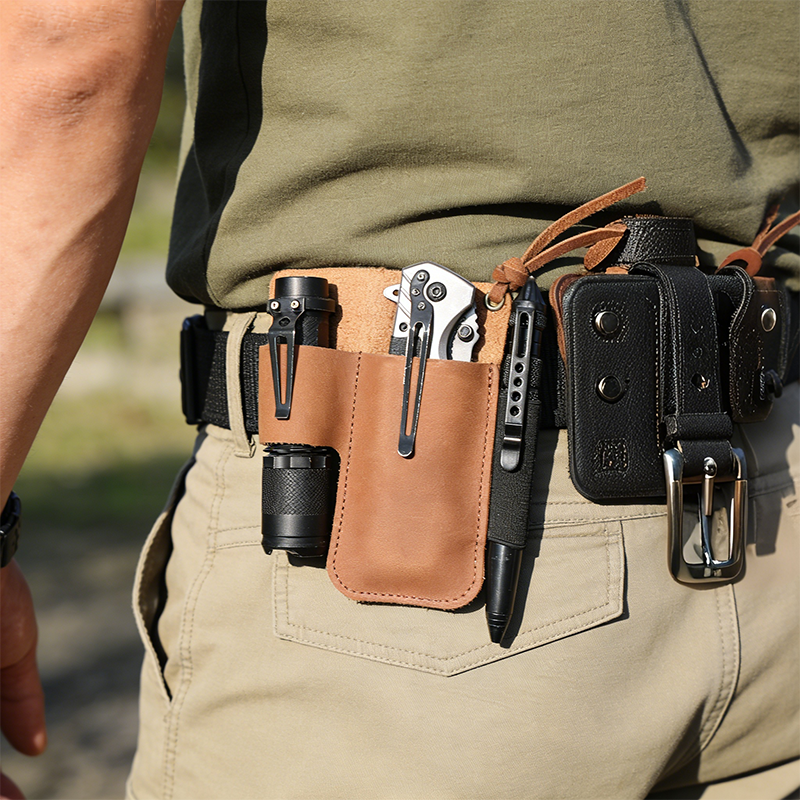 EDC Leather Flashlight Tool Ho - Edc Carry Pocket บทวิจารณ์และราคา