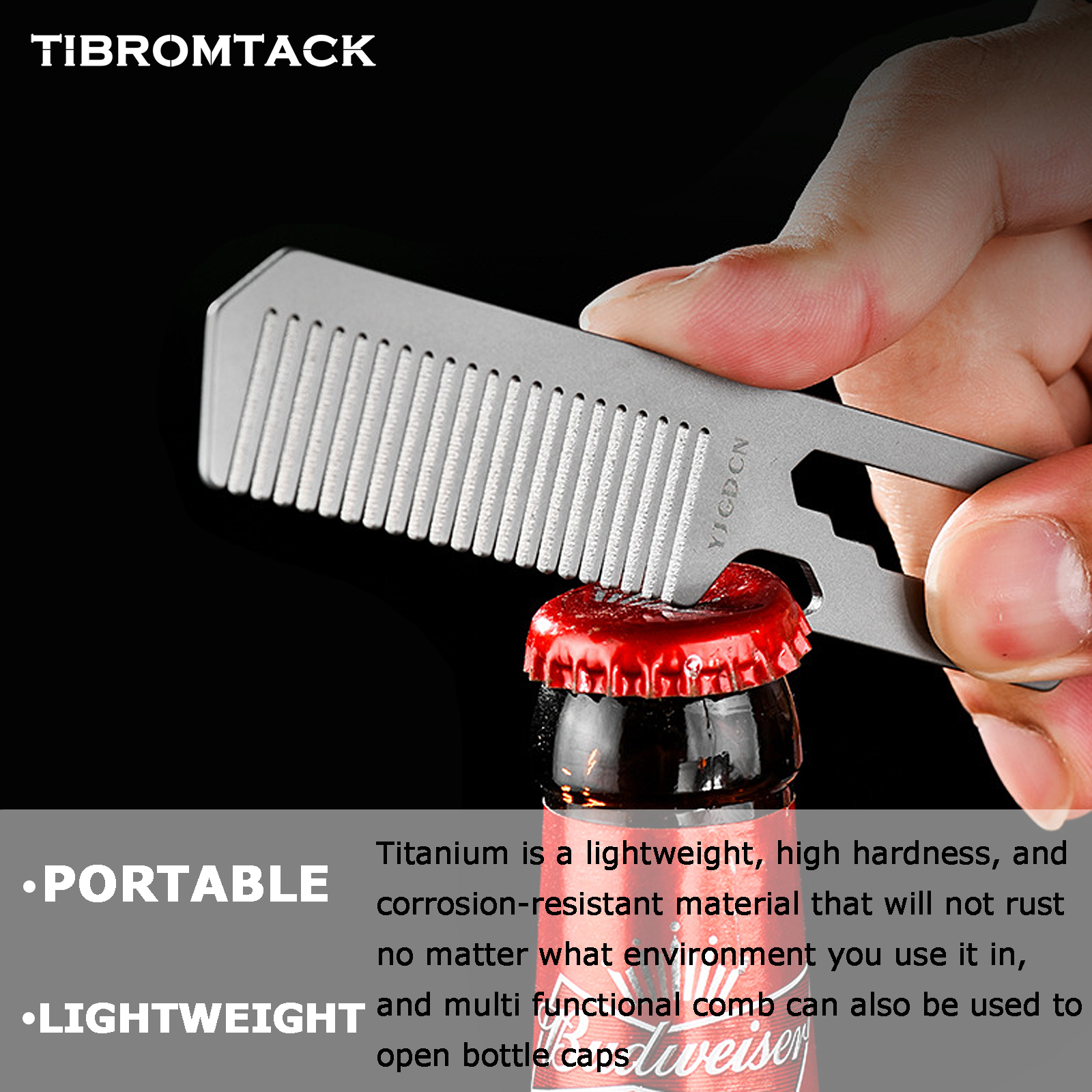 TIBROMTACK Titanium 4-in-1 EDC - Comb Pocket Titanium บทวิจารณ์และราคา