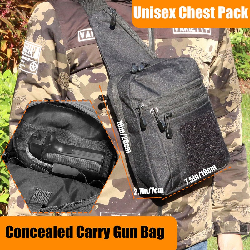 New Tactical Chest Bag Pistol  - Edc Concealed Carry Holster บทวิจารณ์และราคา