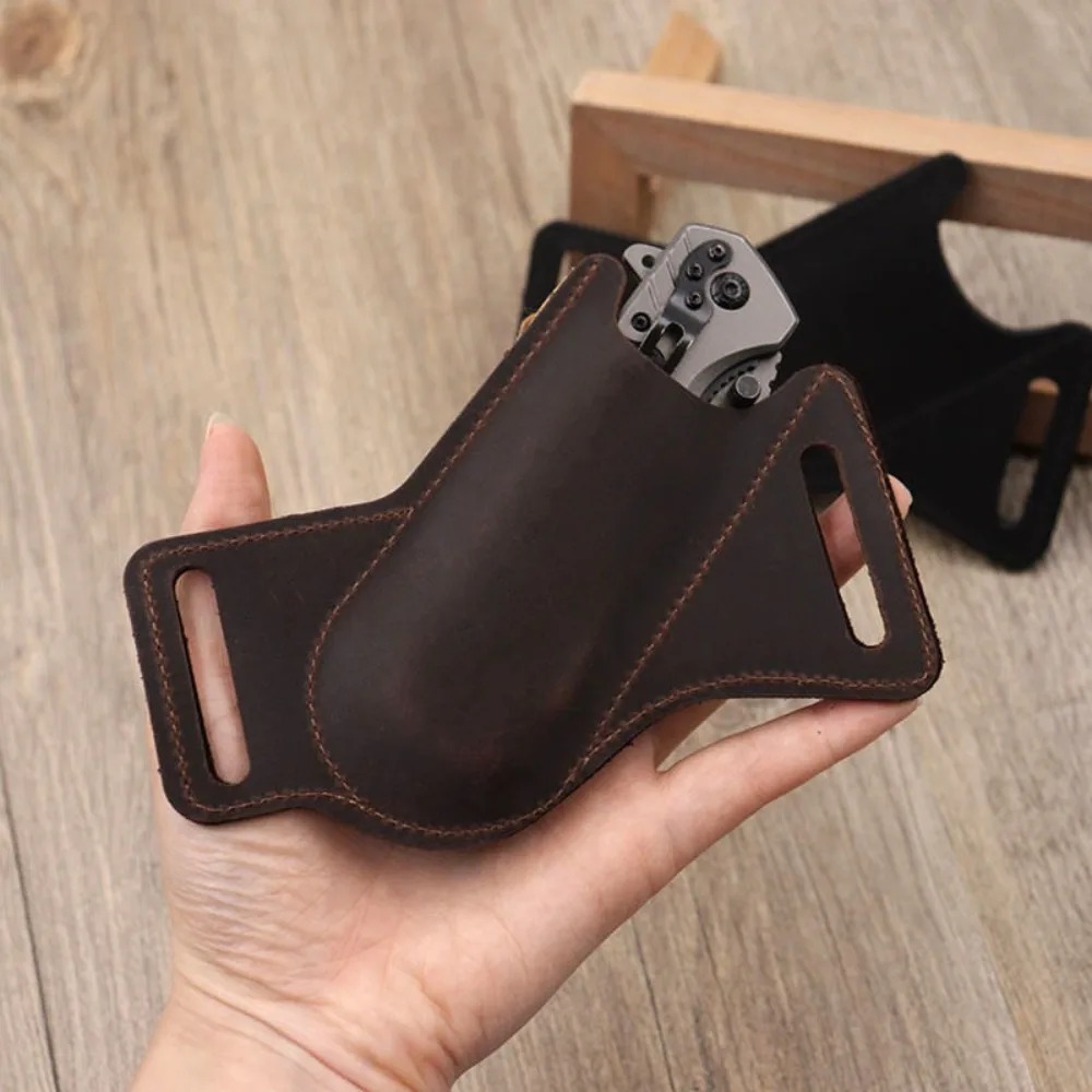 EDC Molle Pouch Universal Wais - Edc Carry Belt Leather บทวิจารณ์และราคา