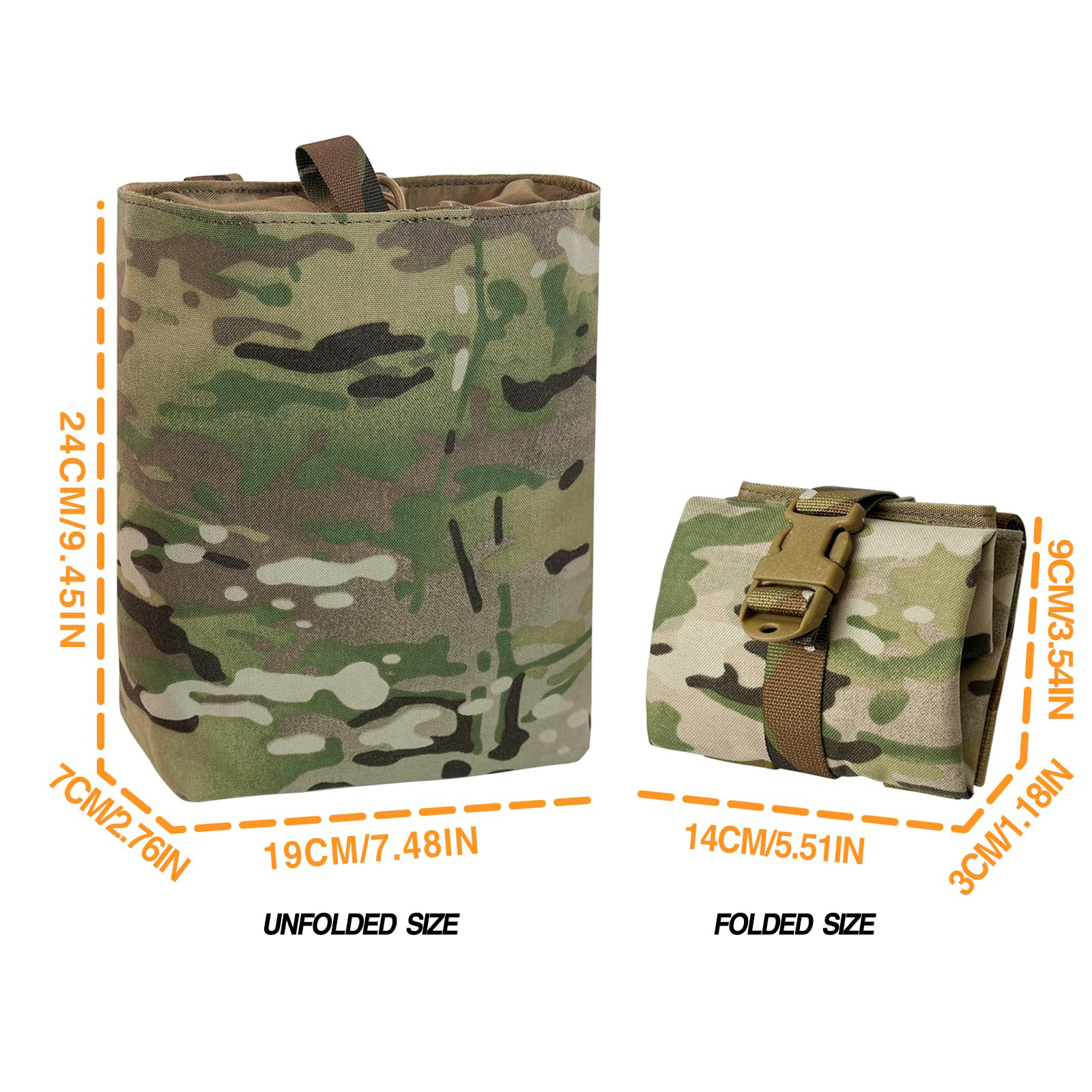 New Molle Folding Dump Drop Ma - Edc Carry Pocket บทวิจารณ์และราคา