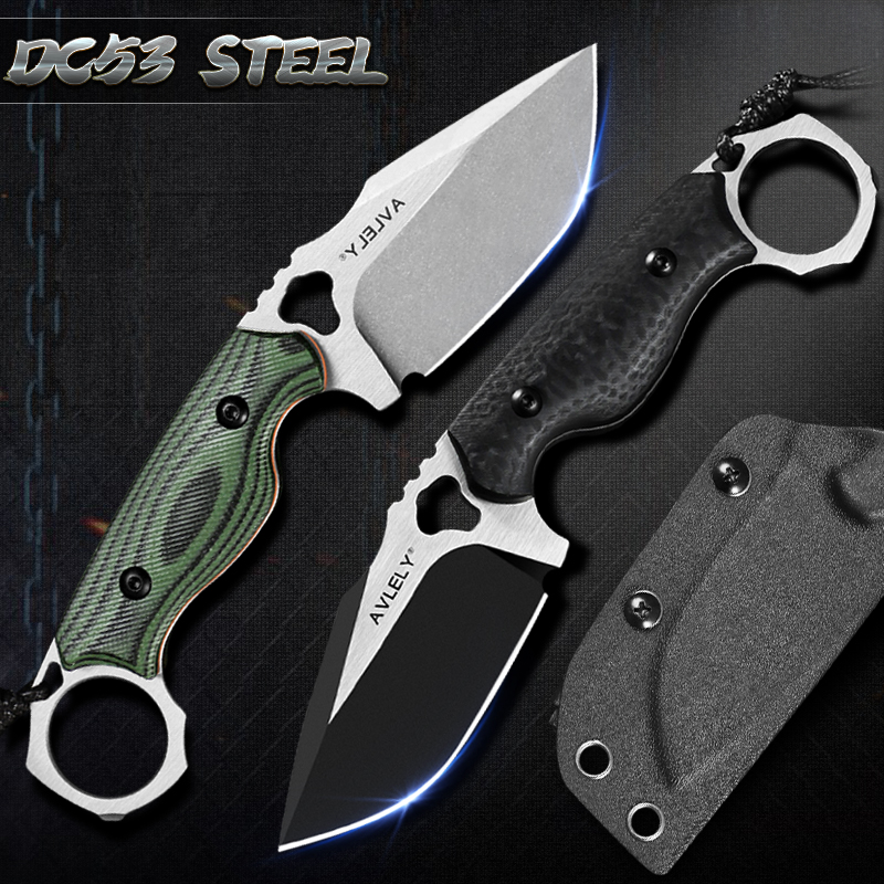 High-hardness DC53 steel strai - Edc Fixed Blade Deep Carry บทวิจารณ์และราคา