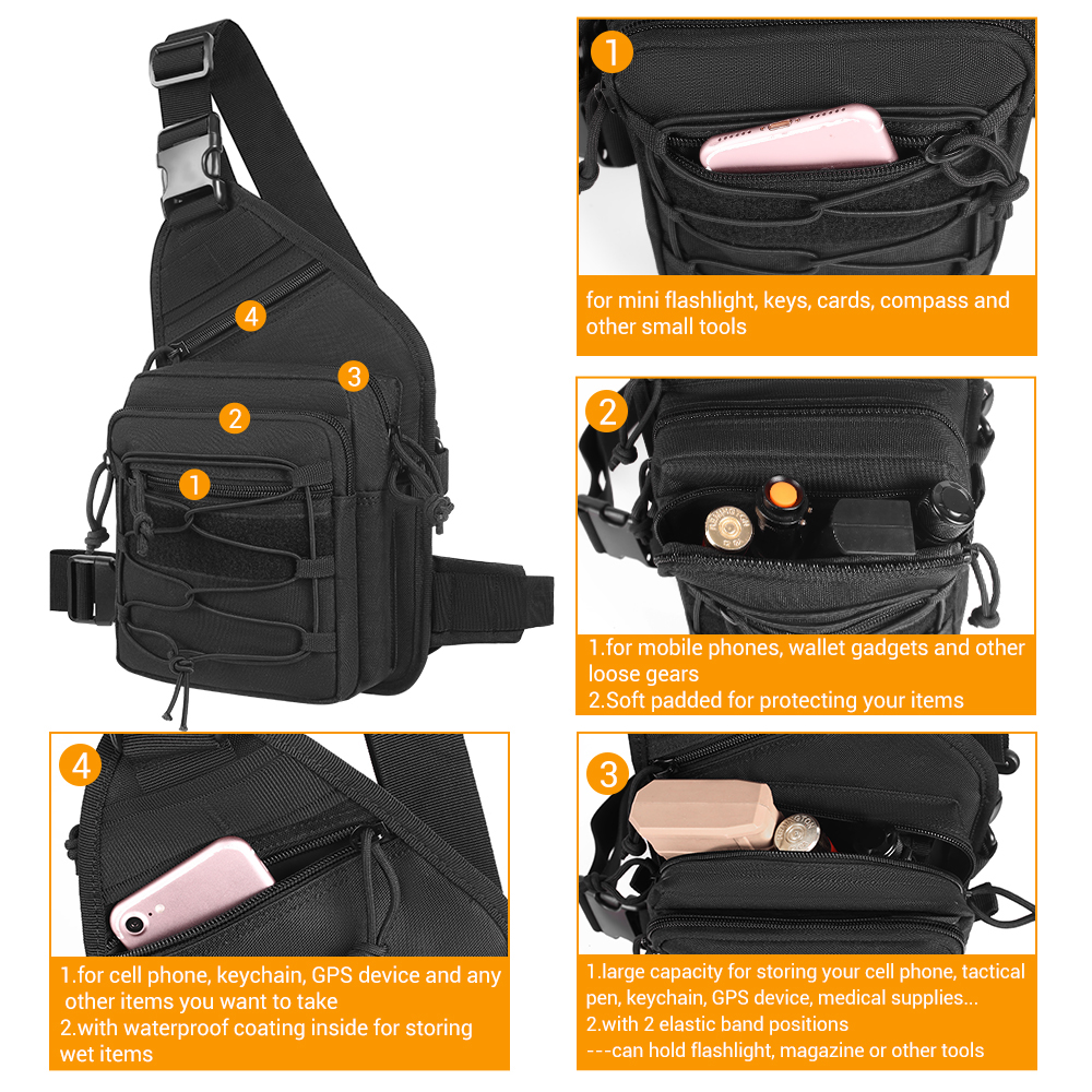 Tactical Gun Bag EDC Shoulder  - Edc Concealed Carry Holster บทวิจารณ์และราคา