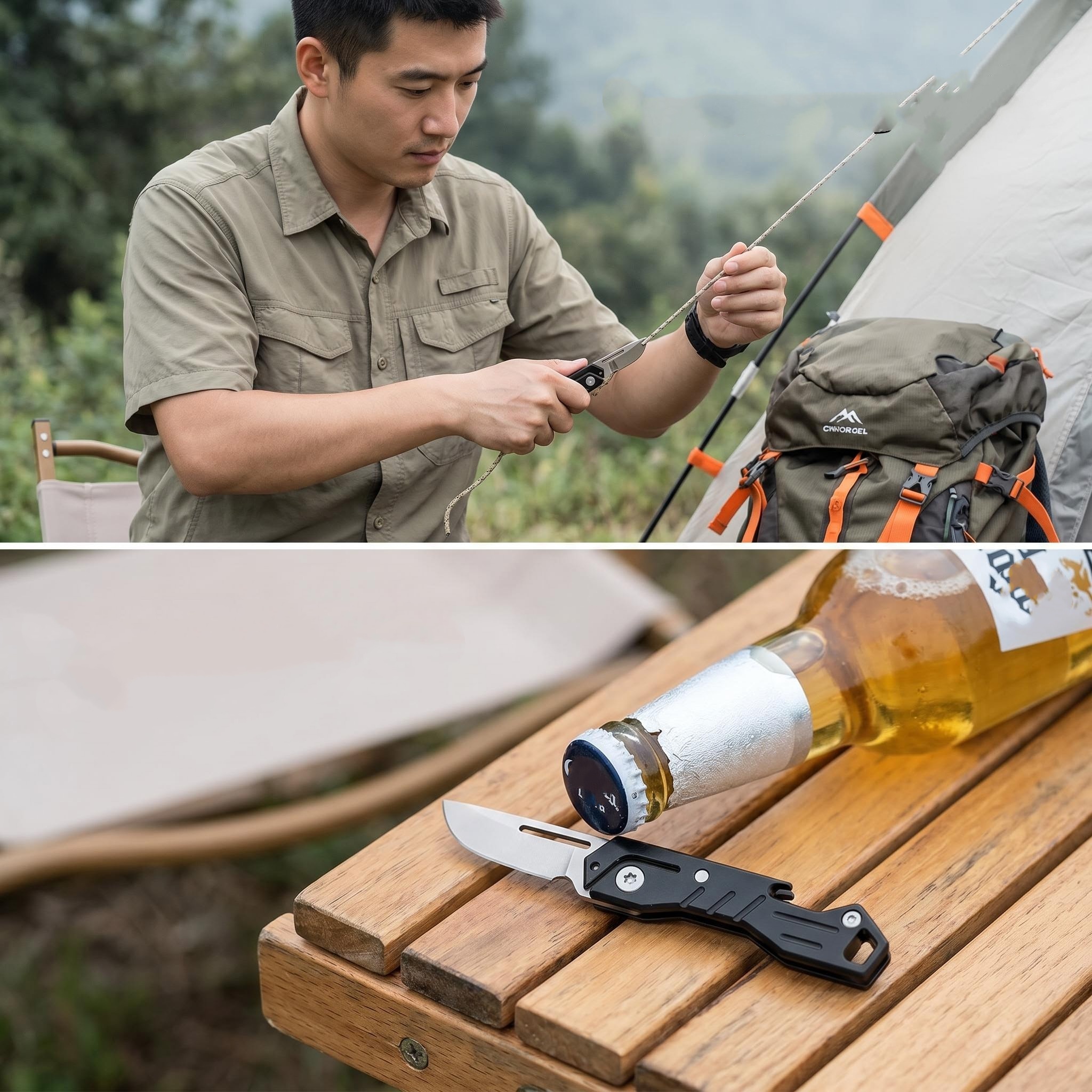 Mini EDC Folding Pocket Knife  - Edc Carry For Men บทวิจารณ์และราคา