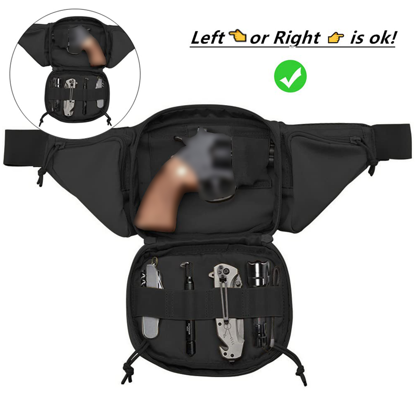 Tactical Fanny Pack Gun Holste - Edc Concealed Carry Holster บทวิจารณ์และราคา